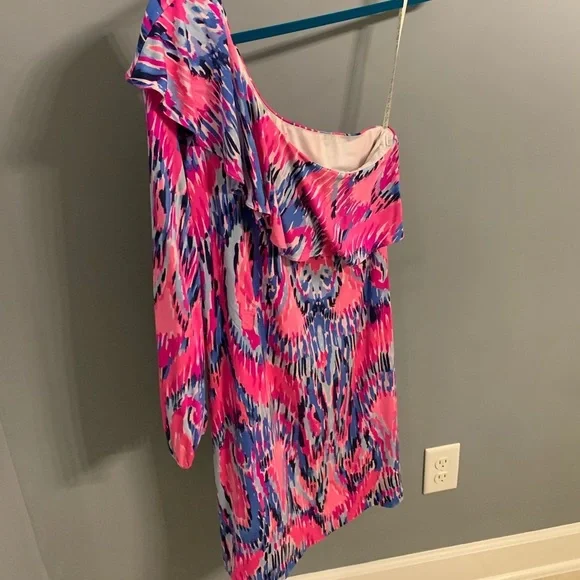 Lilly Pulitzer Amante Silk Dress Size Large - Picture 2 of 6